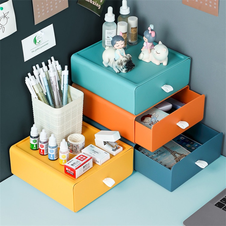 Hộp Đựng Đồ Để Bàn Ngăn Kéo Xếp Chồng nhiều màu 389