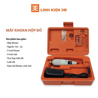Máy Khoan Hộp Đỏ ( Khoan mạch điện tử đa năng 12VDC )