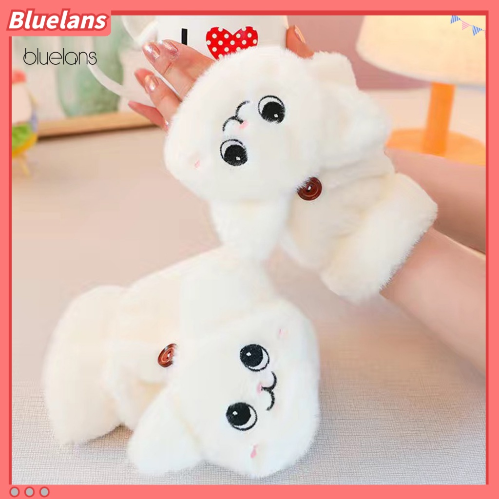 1 Đôi Găng Tay Chống Gió Mùa Đông Hình Mèo Hoạt Hình Lật