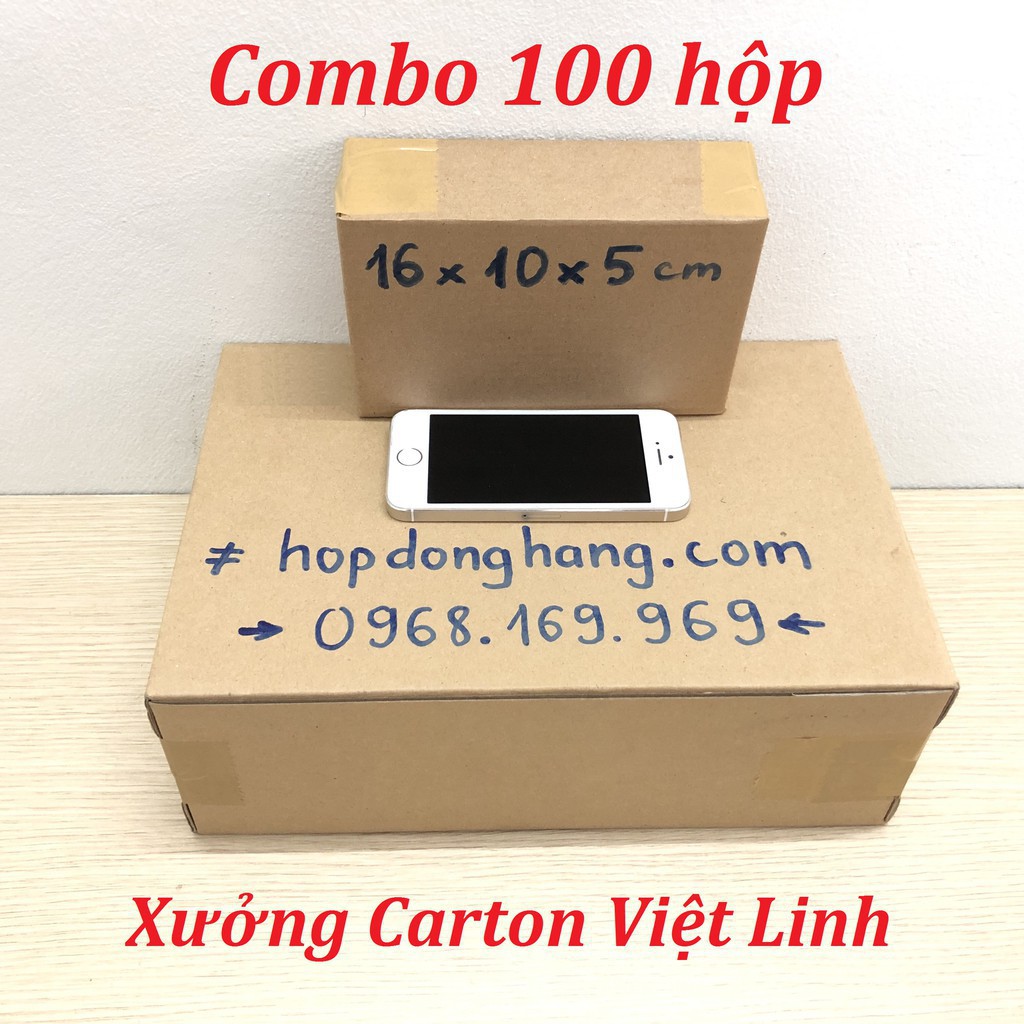 FreeShip Hà nội 100 Hộp carton 18x10x4 - Thùng carton giá rẻ đóng hàng phụ kiện các loại