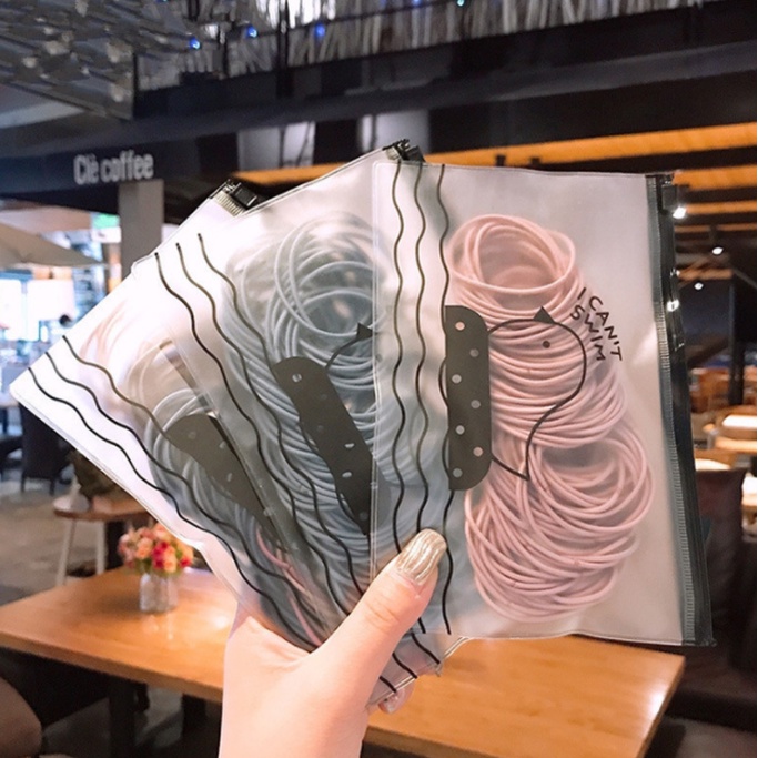 Túi 100 Thun Buộc Tóc Co Giãn Nhiều Màu Sắc Dành Cho Nữ