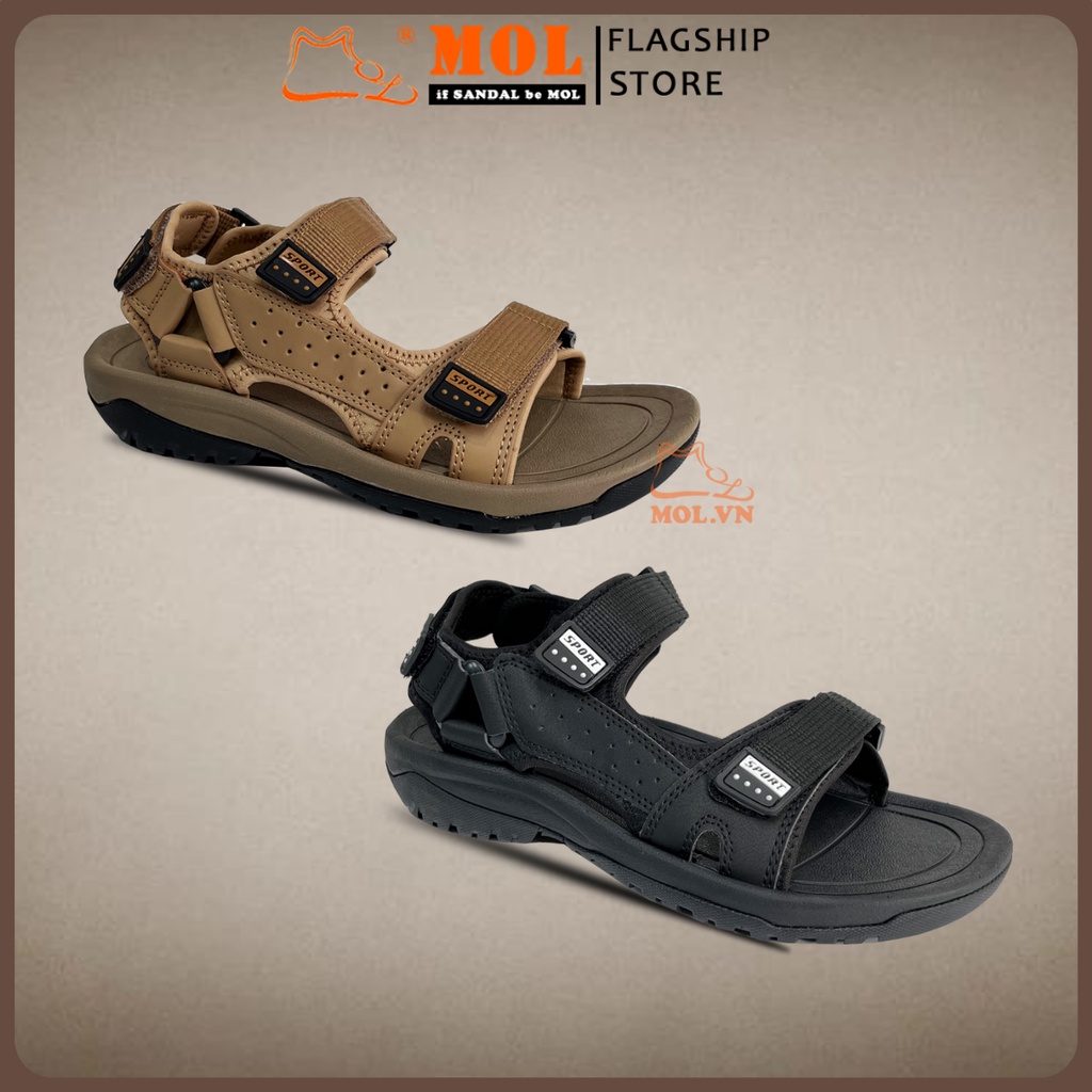 Giày Sandal Nam Hiệu Rova Quai Da Microfiber Siêu Bền Đi Làm Đi Học Mã RV972