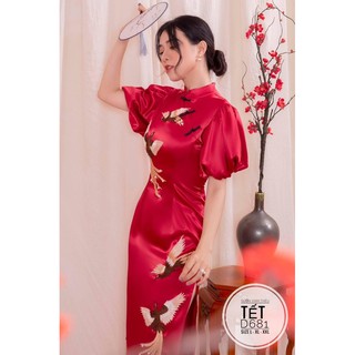 Bigsize Sườn xám thêu tết D681