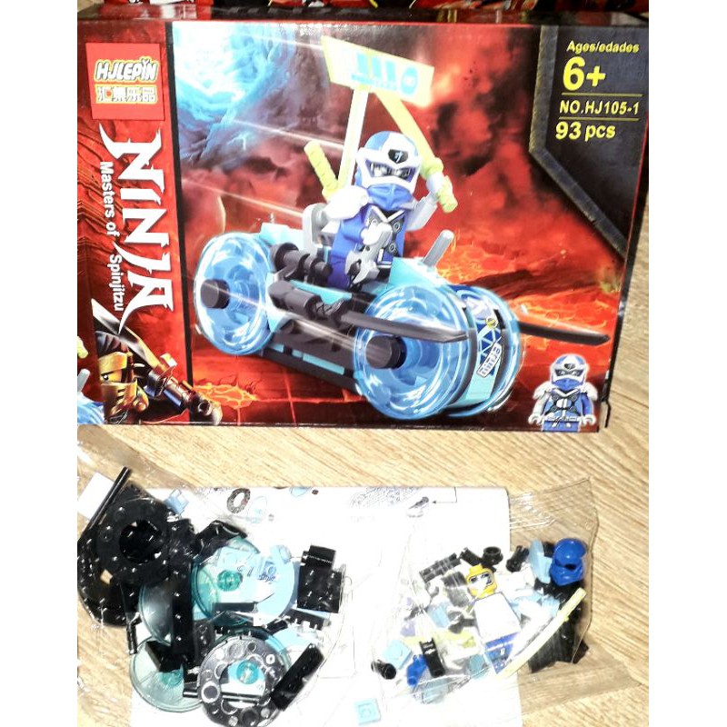 Lắp ráp 1 hộp LegoNinja Siêu Xe HJ105 có nhiều chi tiết bằng nhựa rất đẹp
