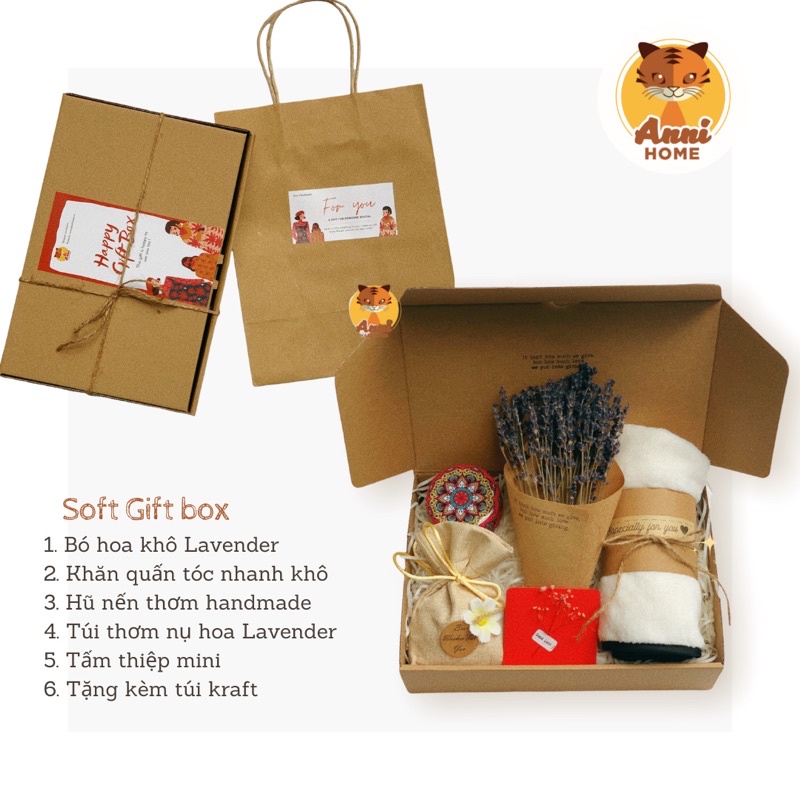 Set quà tặng độc đáo handmade 5 món Beauty Gift Box (Hộp draft cao cấp)