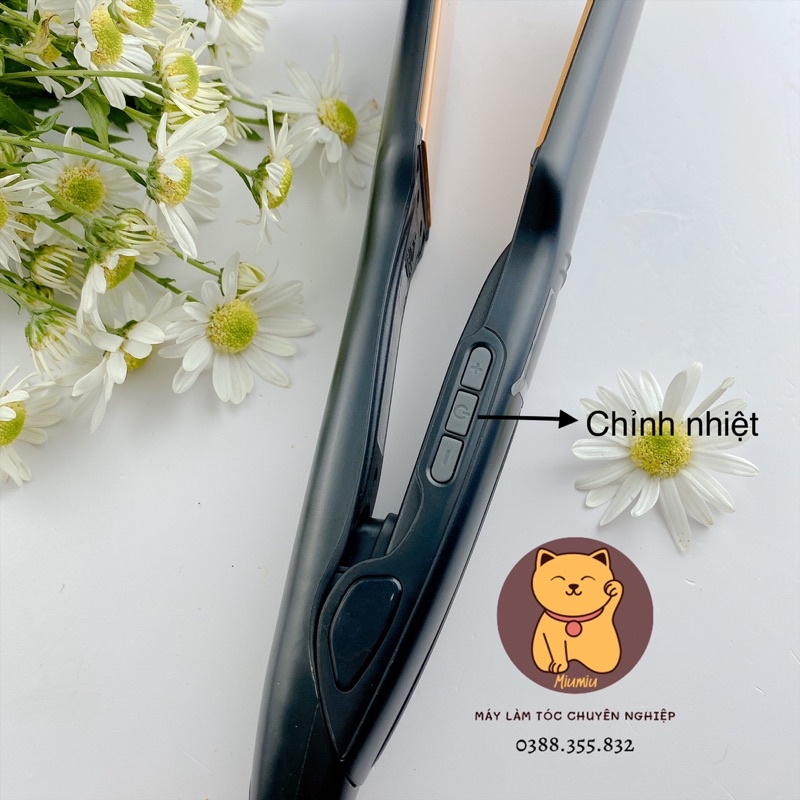 Máy là duỗi tóc Jadeempress mặt sứ mượt bóng tóc màn LCD hiện nhiệt dùng cho tiệm tóc