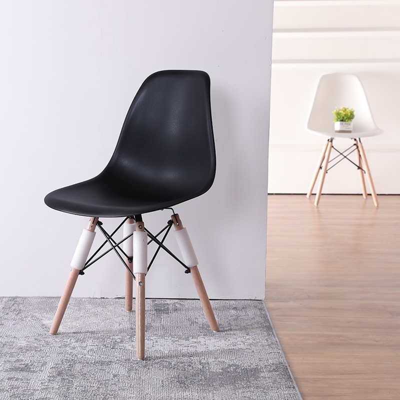 ghế nhựa eames làm việc giá rẻ chân gỗ Sồi giằng sắt chịu lực đến 250kg nhiều màu sắc hiện đại Trường Mai