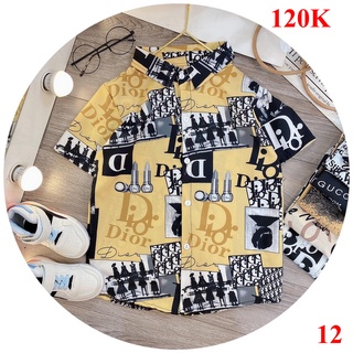 Áo sơ mi lụa bé trai size 17 - 20 kg.