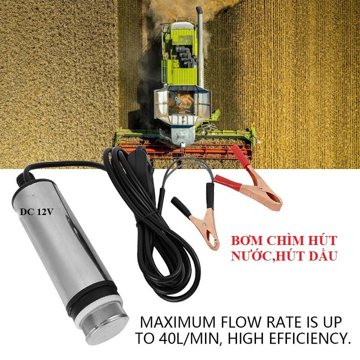 bơm nước mini 12V - máy bơm chìm,hút dầu 12v