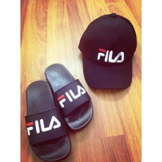 Combo dép fila và mũ fila