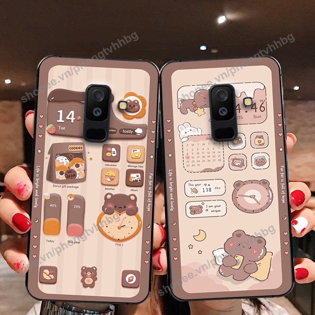 Ốp lưng Samsung A6 2018 / A6 Plus / A6+ gấu,thỏ trắng , đồng hồ dễ thương cute cực đẹp