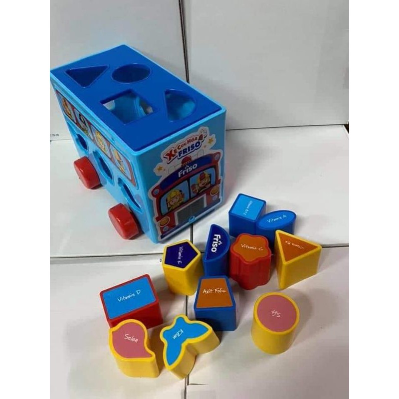 Xe kéo đồ chơi vui học hình khối cho bé