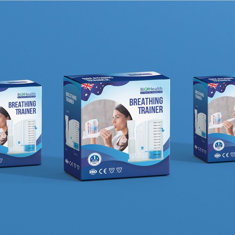 Dụng cụ tập thở - Breathing trainer BioHealth chính hãng Úc