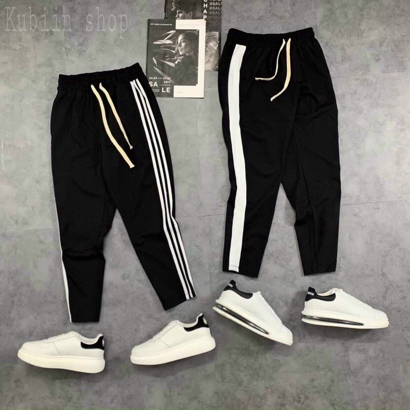 Quần Jogger Nam/ Quần Thể Thao Nam Dáng Dài 1 Sọc, 2 Sọc, 3 Sọc Full Size Màu Đen | BigBuy360 - bigbuy360.vn