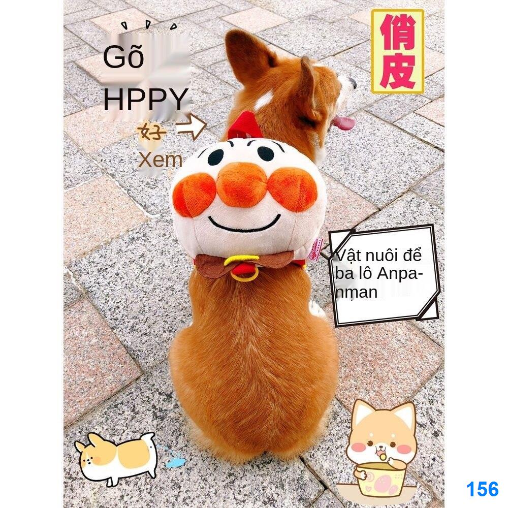2021 ✷Túi đi học cho chó nhỏ tựng theo ba lô Teddy Corgi dây kéo Anpanman vật nuôi