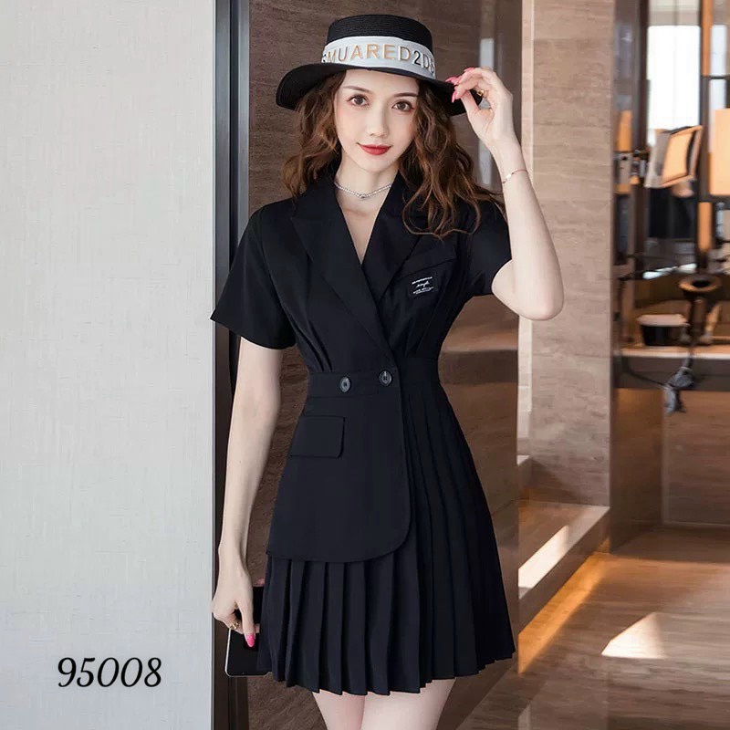 (HCM) Đầm xoè xếp ly sang trọng đẳng cấp có size 70kg siêu xịn , cho các quý bà , quý cô nương - thời trang sang trọng K