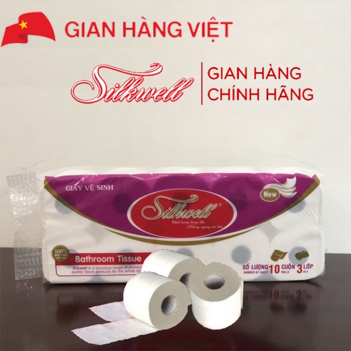 GIẤY VỆ SINH SILKWELL BỊCH 1KG X 3 LỚP