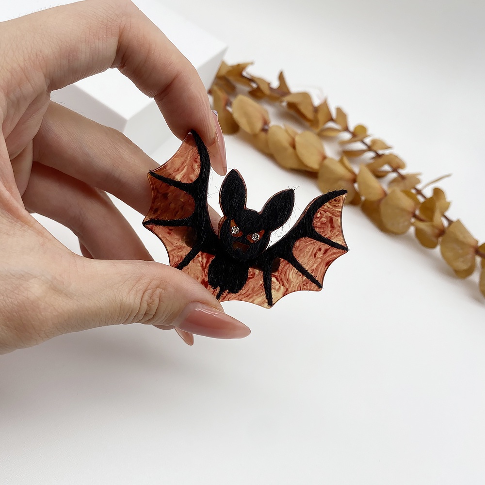 KIDSBOWS Ghim Cài Áo Bằng Acrylic Hình Nhím Hoạt Hình Phong Cách Halloween