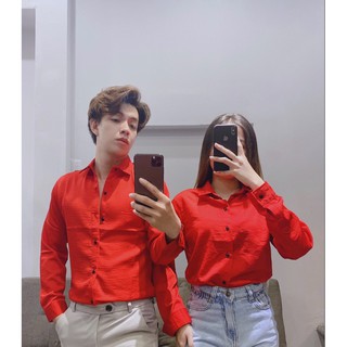 Áo sơ mi nam nữ cao cấp , áo sơ mi nam nữ dài tay - D01