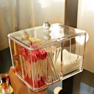 [ Sẵn ]  Hộp đựng bông tăm, bông tẩy trang, son,...
