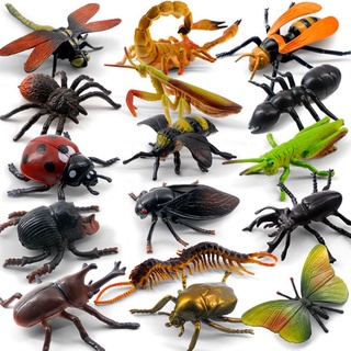 Côn Trùng mới mô phỏng gói động vật dưới biển mô hình động vật Ant Spider Bee đồ chơi keo mềm