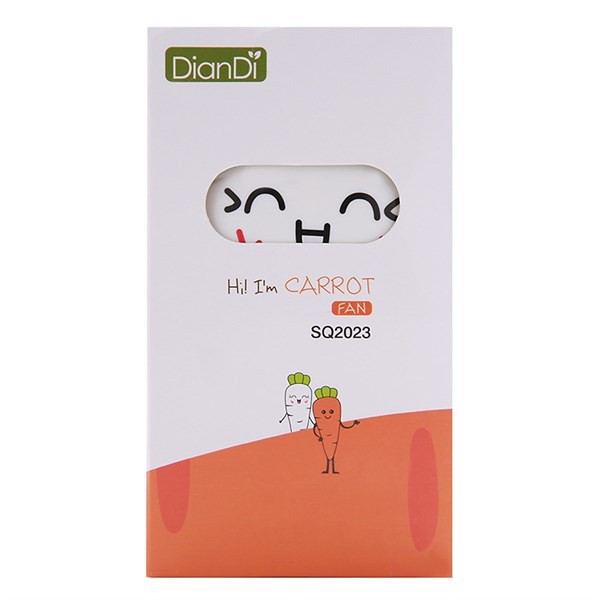 Quạt Sạc USB Cầm Tay Mini Hình Carrot - Trắng