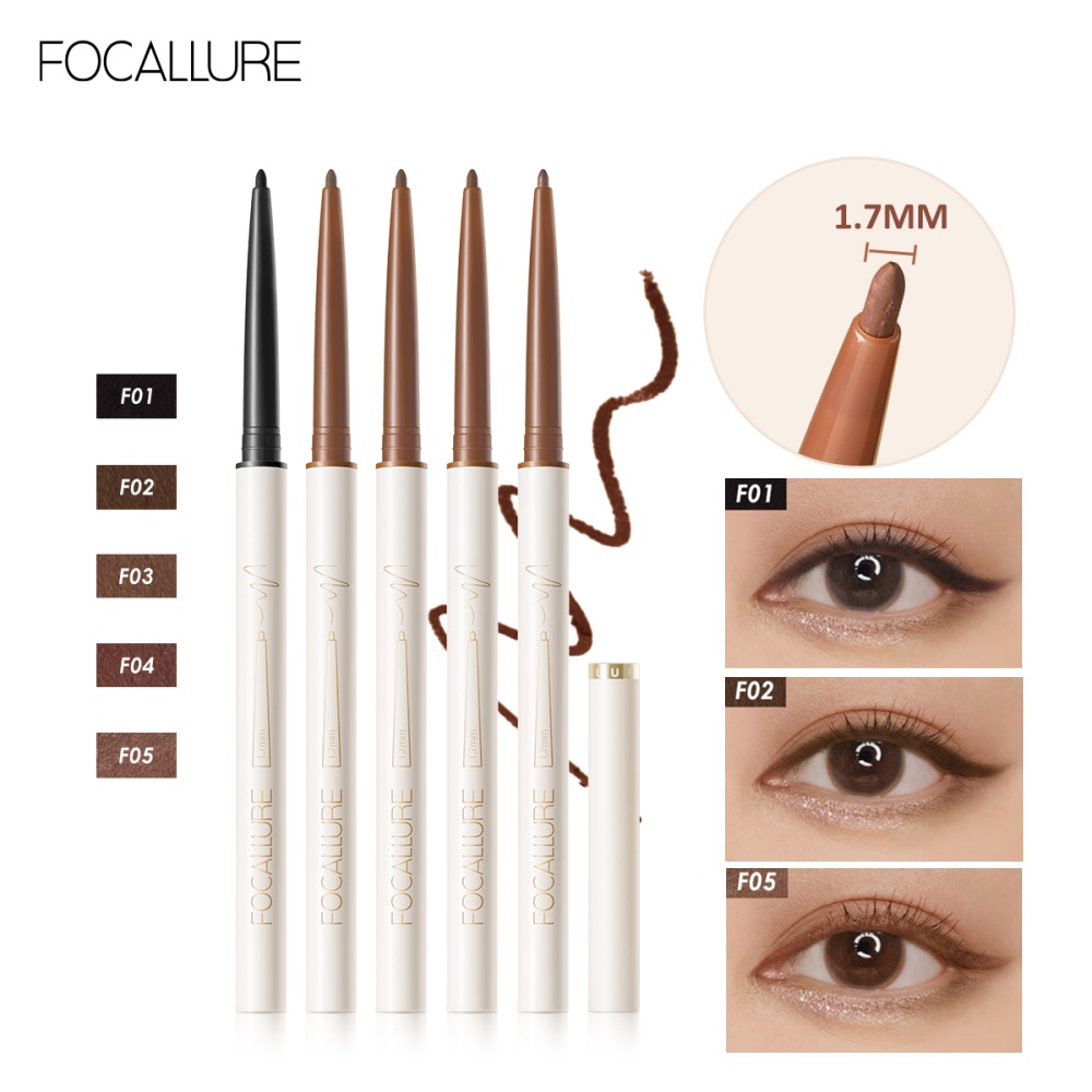 Bút Kẻ Mắt Focallure Đầu Mảnh 1.7mm Chống Nước Lâu Trôi 1g