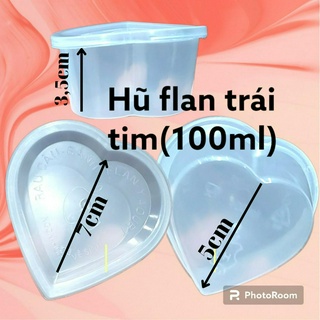 50 hũ trái tim plan nhựa PP trắng trong nhiều kích cỡ, chịu nhiệt tốt, không mùi an toàn -dùng 1 lần Quán nào cũng cần