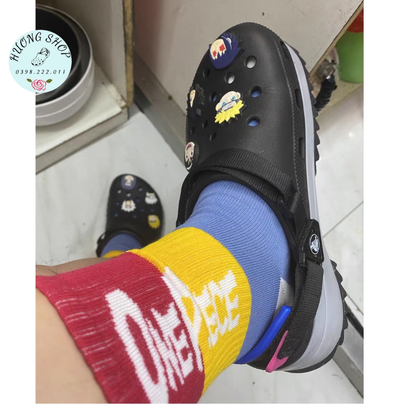 [Full box + tặng 10 jibit] - Dép Sục Classic Hiker Clog Màu Đen Cá Tính, Cực Êm Mềm Nhẹ Cho Nam Nữ