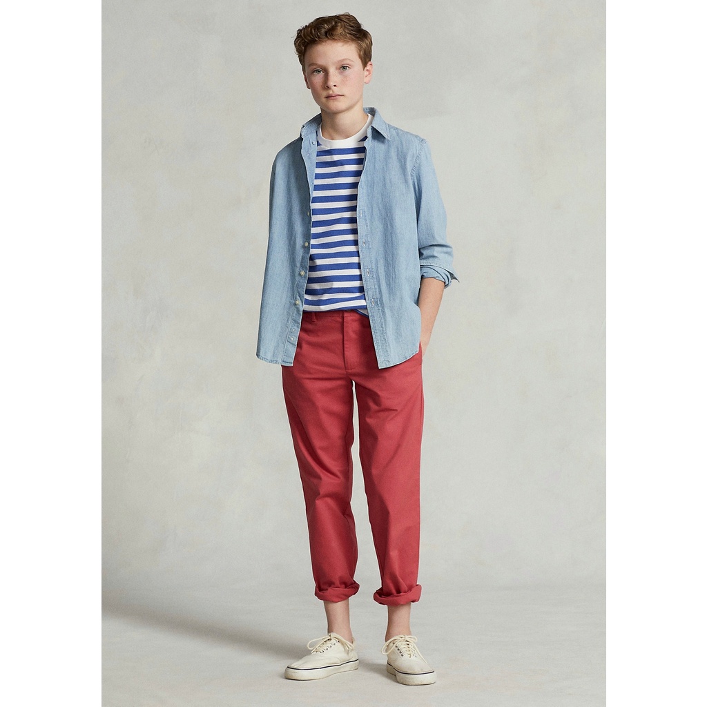 Áo sơ mi Polo Ralph Lauren tay dài Bé trai chất Denim cực men đi chơi đi tiệc chính hãng vnxk