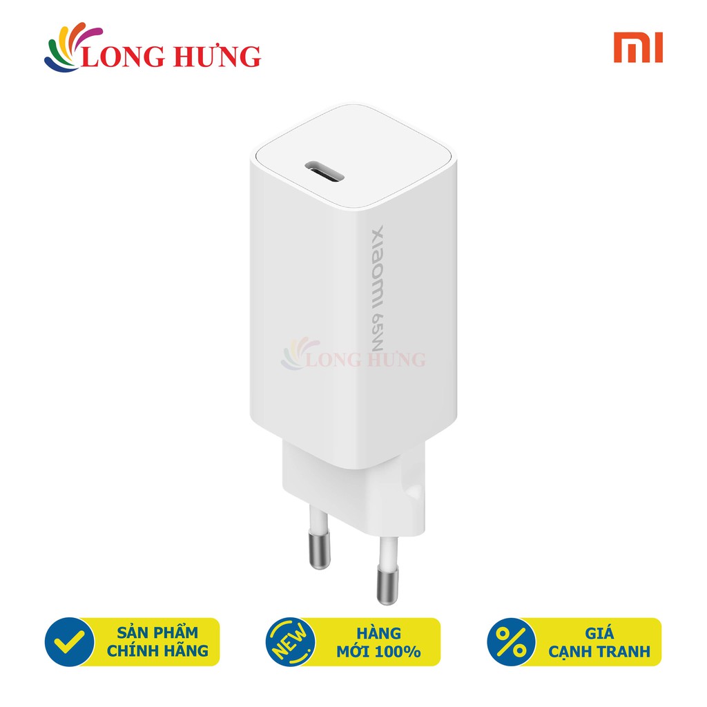 Cốc sạc Xiaomi Mi 65W Fast Charger With GaN Tech BHR4498GL AD65G - Hàng chính hãng