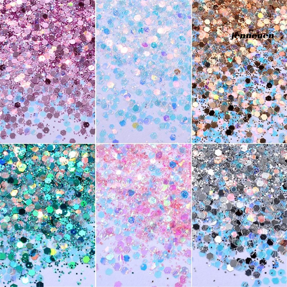 [Hàng mới về] Set 6 Hộp Kim Tuyến Nhiều Màu Sắc Trang Trí Móng Tay