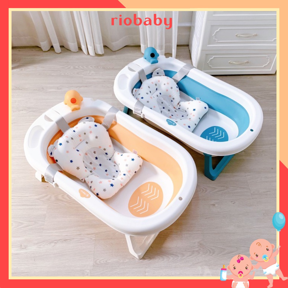 Chậu tắm gấp gọn cho bé kèm phao tắm Honper - Riobaby