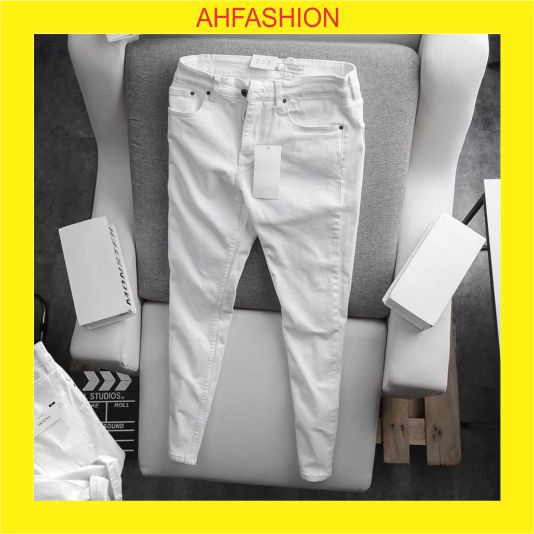 Quần jean nam đẹp co giãn cao cấp kiểu trơn 2 màu giá rẻ cao cấp AHFASHION | BigBuy360 - bigbuy360.vn