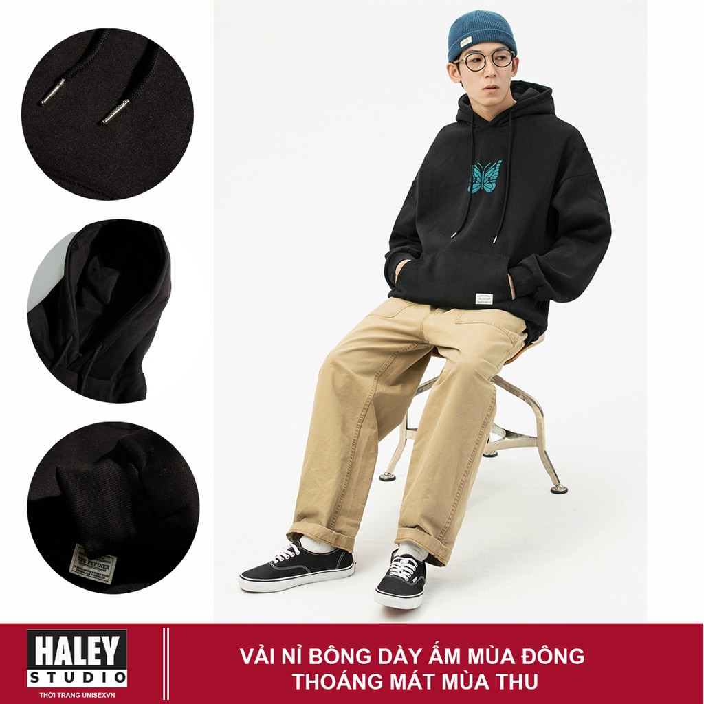 Áo Hoodie Nam Nữ unisex phong cách Hàn Quốc cá tính, Chất nỉ cá sấu mã HD036 - Quà tặng ngẫu nhiên