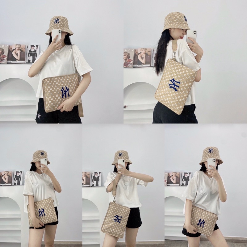 (Chuẩn hãng)Túi cầm tay MLB Monogram 29.5x23cmx2cm 2 màu HÀNG SẴN/ẢNH THẬT