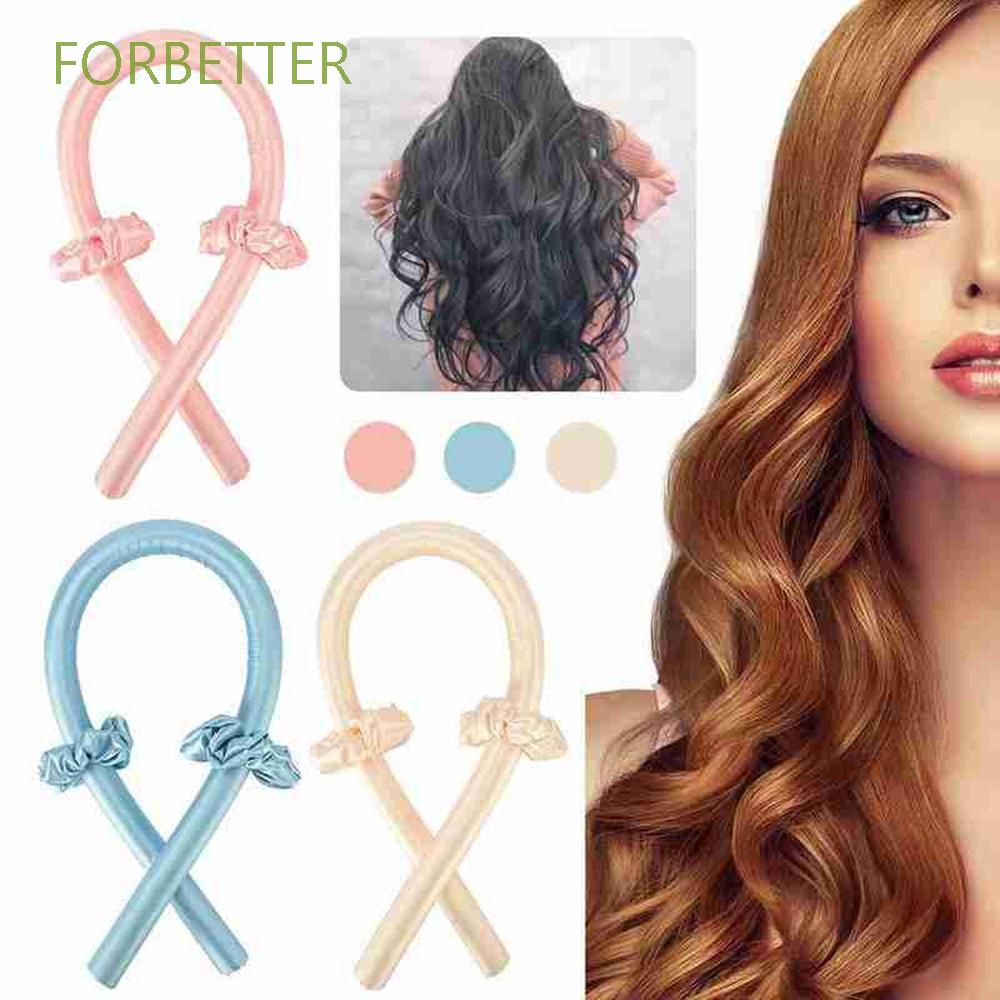 Dây uốn tóc không cần nhiệt bằng vải lụa và mút xốp cho tóc dài/ trung bình