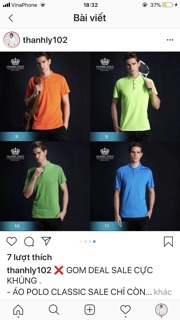 Áo polo nam( khách note màu size)