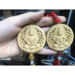 Khánh treo ô tô  mẫu quan âm và bánh xe chuyển pháp luân