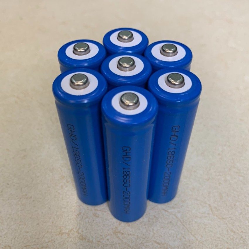 Cell pin 18650 2000maH dùng cho đèn sạc, quạt sạc, đèn pin, đồ chơi điện tử, loa, micro