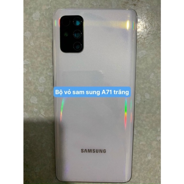 Bộ vỏ sam sung A71, gồm lưng sườn phím bấm và kính camera đủ màu