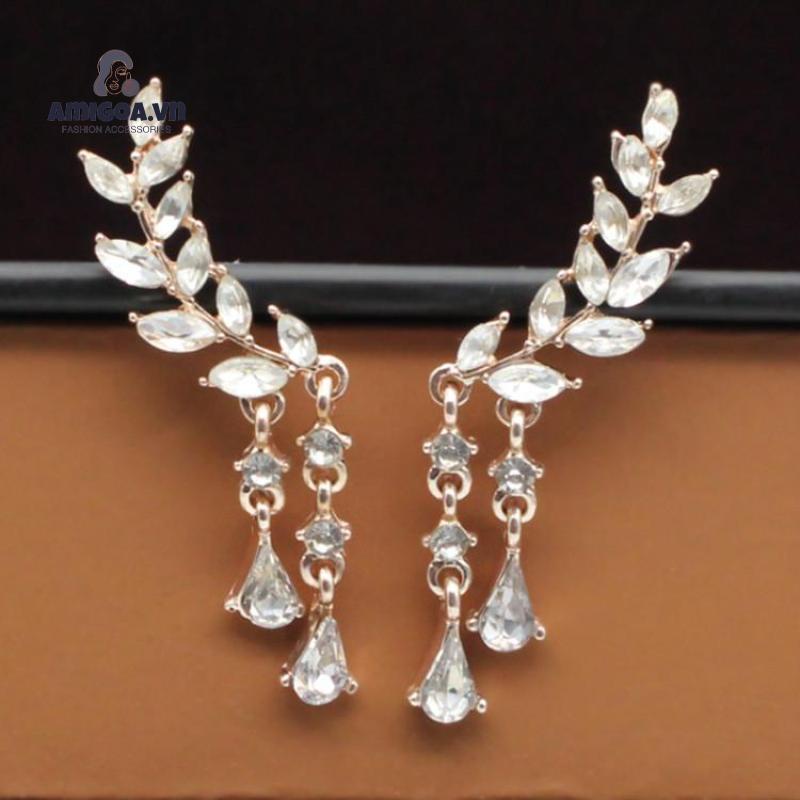 Khuyên Tai Tua Rua Bằng Nhựa Resin Hình Chiếc Lá