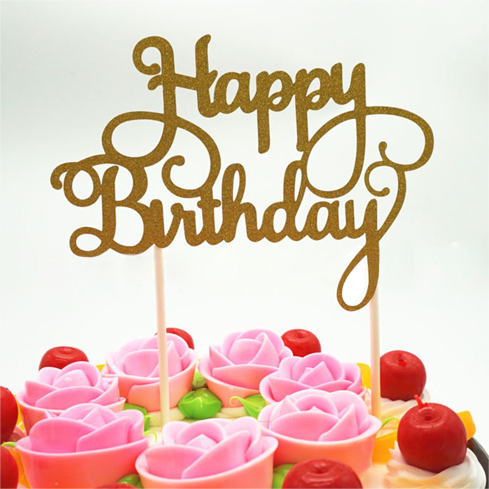 Que Cắm Trang Trí Bánh Chữ Happy Birthday Xinh Xắn