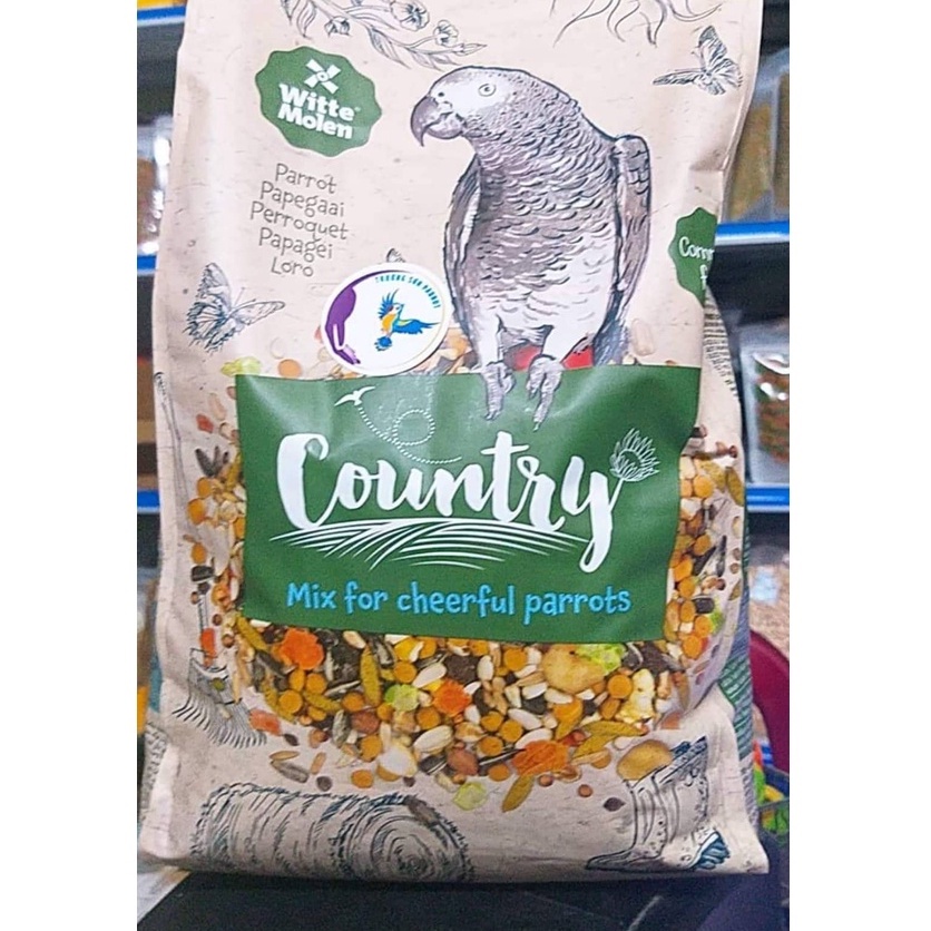 Hạt trộn cao cấp WITTE MOLEN COUNTRY dành cho vẹt xám, sun, xích, vẹt size trung và size lớn của Hà Lan