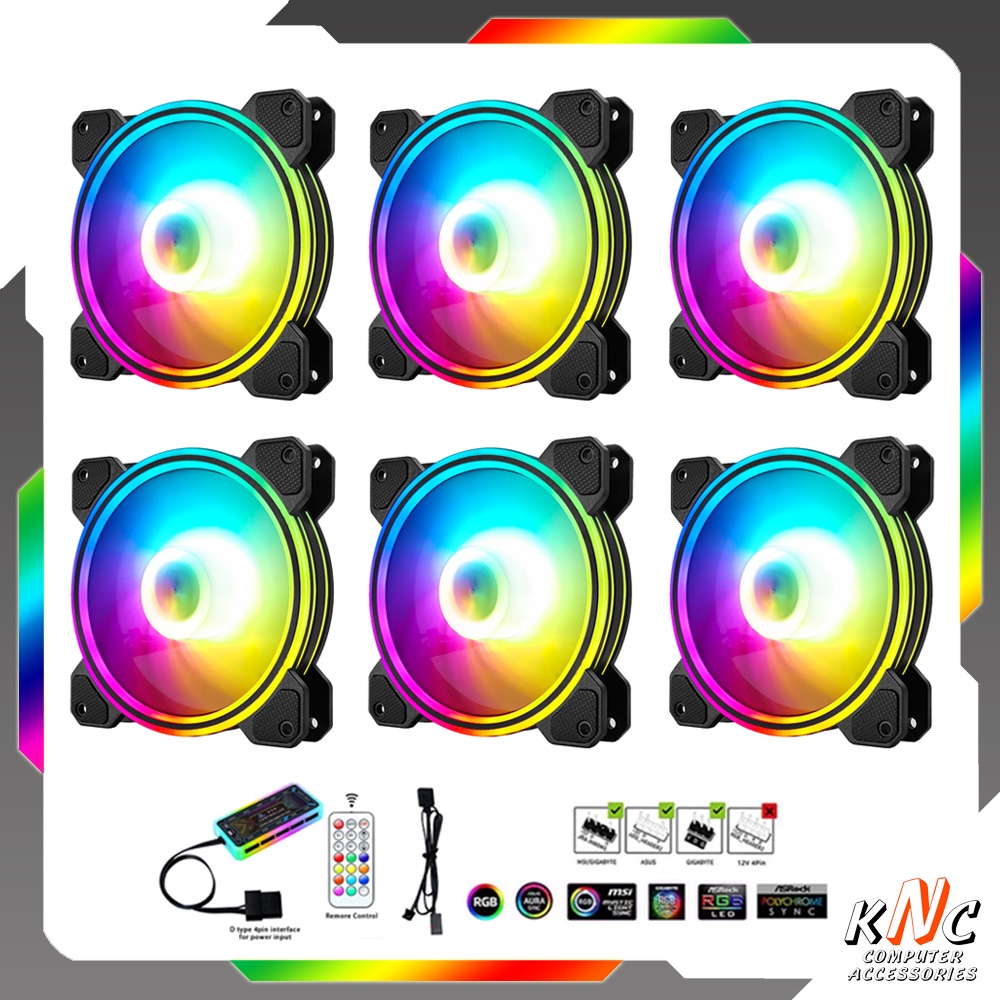 Bộ Quạt Tản Nhiệt Fan Led RGB M1 12cm Đồng Bộ Mainboard - Hub Coolmoon Tomato Xigmatek VSP