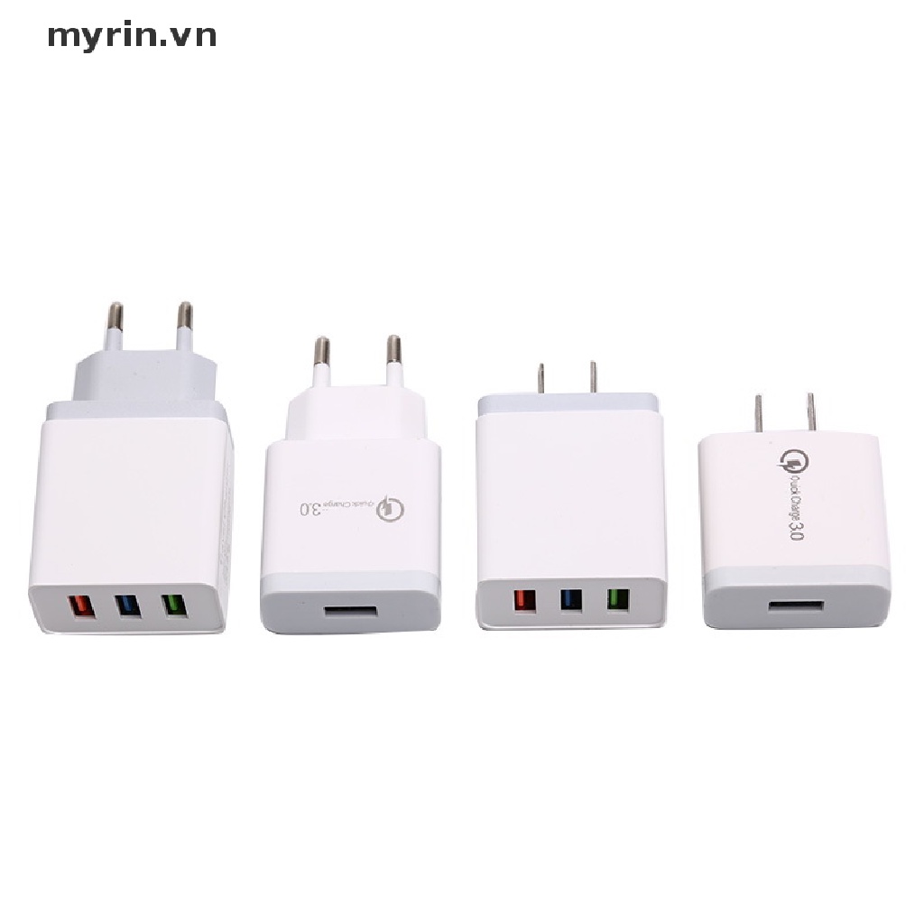 Cốc Sạc Nhanh USB 3.0 18W Phích Cắm US / EU Tiện Dụng