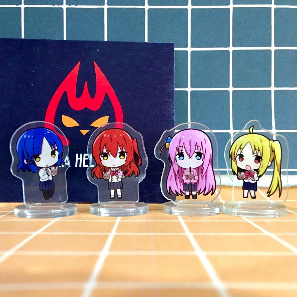 Standee Mini Anime Bocchi The Rock Manga Bochi The Rock Standee Anime Manga Acrylic 3cm Dễ Thương Lấp Lánh Hologra