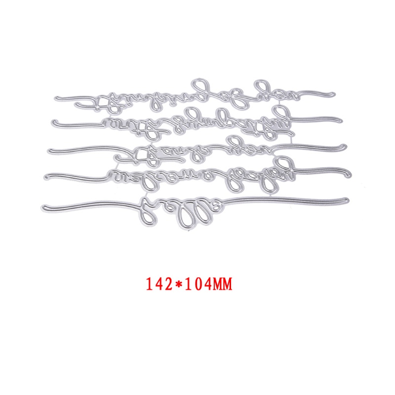 Khuôn Cắt Giấy Làm Từ Kim Loại Hình Chữ Trang Trí Scrapbook