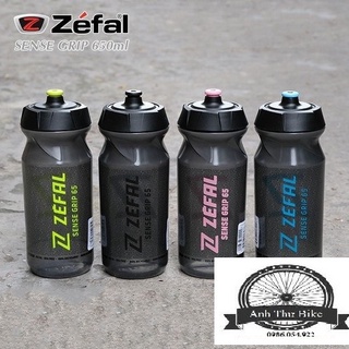 Bình nước xe đạp Zefal Sense Grip 650ml - Màu khói