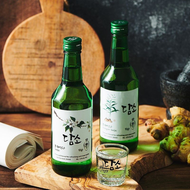 Soju Damso Hàn Quốc 10 Vị Trái Cây Thơm Ngon Chai 360ml